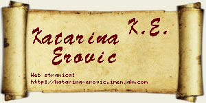 Katarina Erović vizit kartica